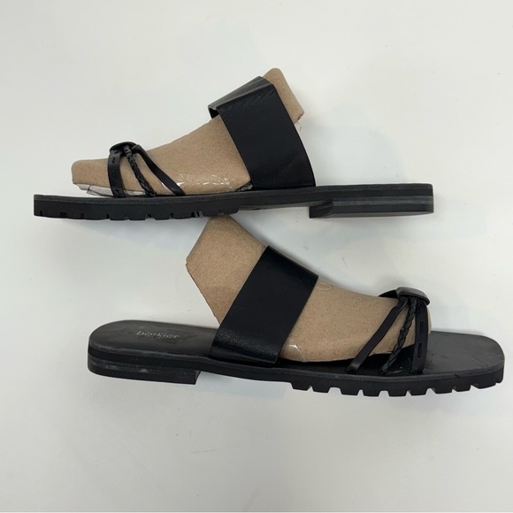 BOTKIER Black MOIRA flat 2 strap slide sandals size 9.5. - Picture 6 of 9